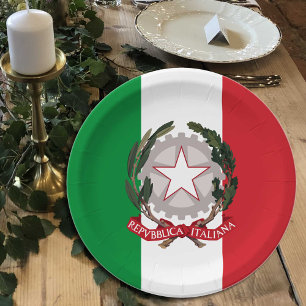 Italy, Italian Flag party, birthday /sport Paper Plate