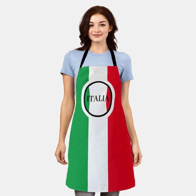 Italy Italian Flag Red White Green Italia Apron (Worn)