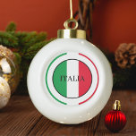 Italy Italian Flag Red White Green Italia Ceramic Ball Christmas Ornament<br><div class="desc">Italy watch with Italian flag colours red,  white,  and green.  Face text "Italia".</div>