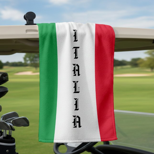 Italy Italian Flag Red White Green Italia Golf Towel (Creator Uploaded)