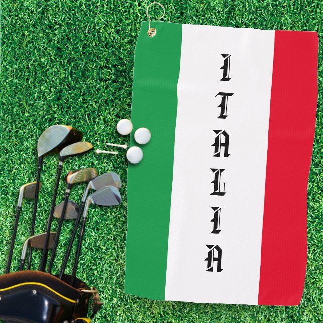 Italy Italian Flag Red White Green Italia Golf Towel (Italy Italian Flag Red White Green Italia Golf Towel)