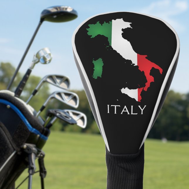 Italy Italian Flag Red White Green Italia Map Golf Head Cover (italy country map Italian flag golf head cover)