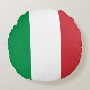 Italy (Italian) Flag Round Cushion