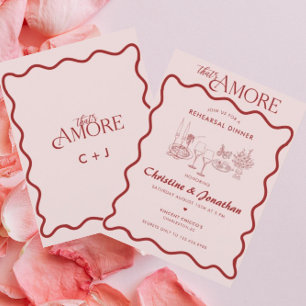 Italy Italian Food Rehearsal Dinner Invitation