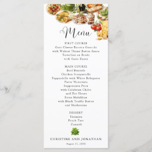 Italy   Italian Food   Rehearsal Dinner  Menu