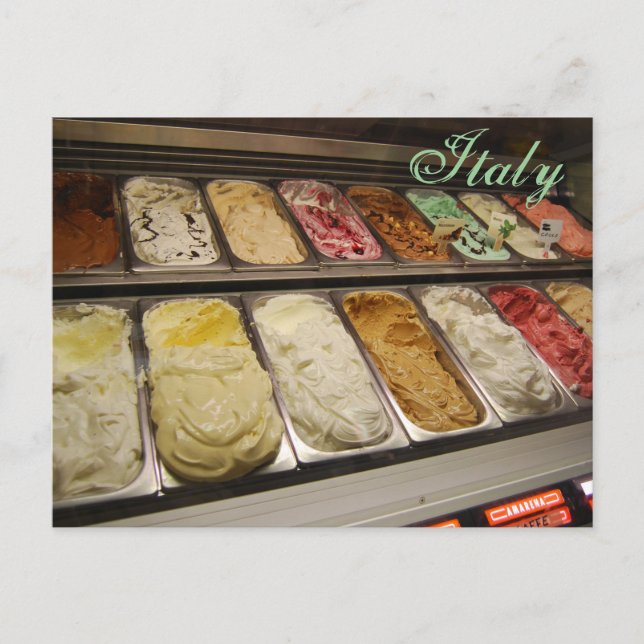 Italy Italian Gelato Postcard (Front)