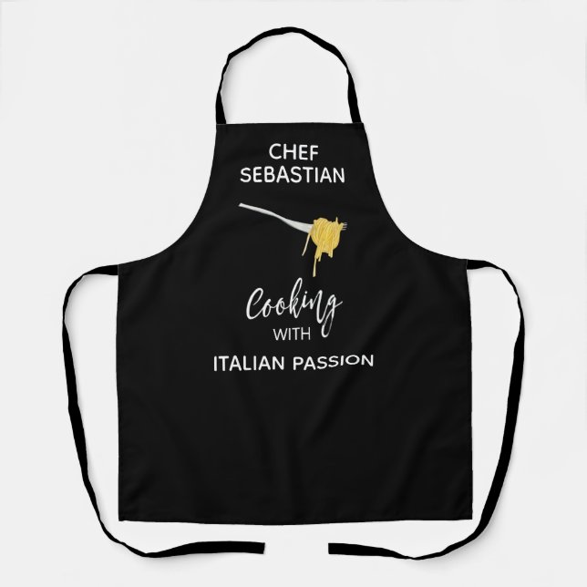 *~* Italy Italian Italia CHEF Personalise Apron (Front)