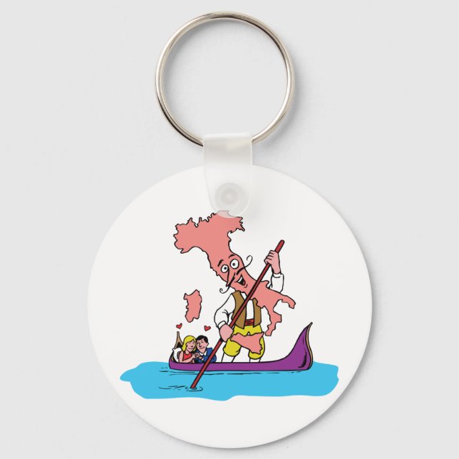 Italy Italian Italia Vintage Travel Souvenir Key Ring (Front)