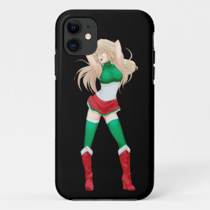 Italy Italian Manga Flag girl iPhone 11 Case