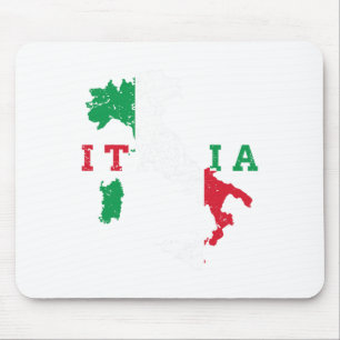 Italy Italian Map Flag Pride Gift Heritage Italia  Mouse Mat