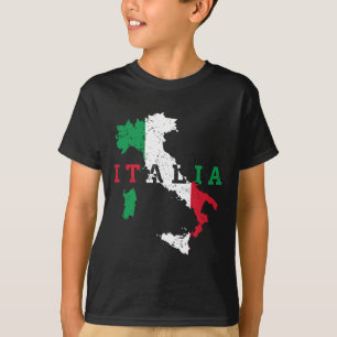 Italy Italian Map Flag Pride Gift Heritage Italia T-Shirt