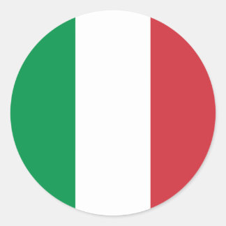 Italy – Italian National Flag Classic Round Sticker