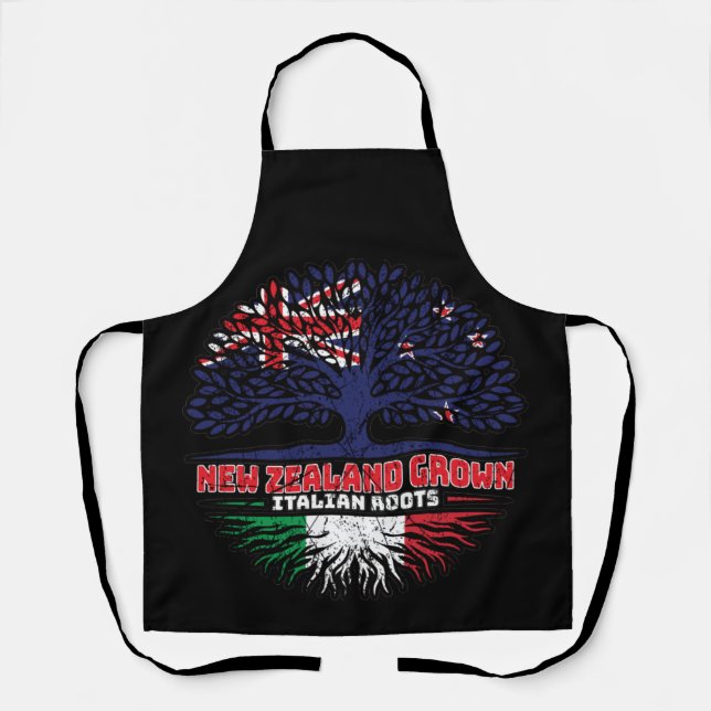 Italy Italian New Zealander New Zealand Tree Roots Apron (Front)