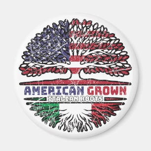 Italy Italian US American USA United States Tree Magnet