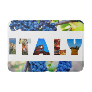 Italy Italian Vineyard Travel Photos Bath Mat