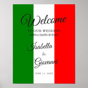 Italy Italian Wedding Welcome Sign