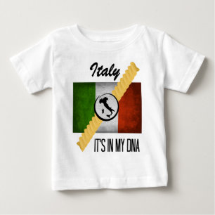 Italy It's in My DNA Ancestry Italian Flag Rotini Baby T-Shirt