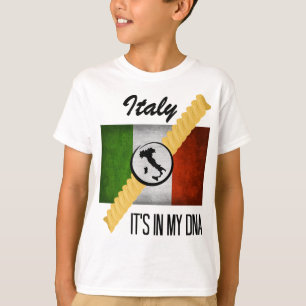 Italy It's in My DNA Ancestry Italian Flag Rotini T-Shirt