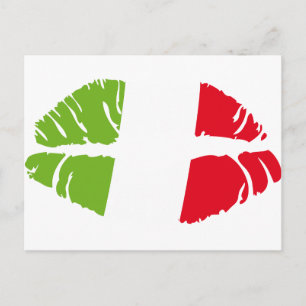 italy kiss postcard