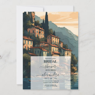 Italy Lake Como Destination Bridal Shower Invitation
