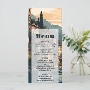 Italy Lake Como Destination Wedding Menu