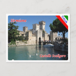 Italy - Lake Garda - Sirmione - Scaligero Castle - Postcard