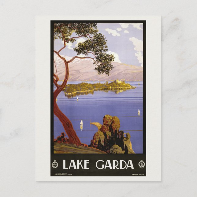 Italy Lake Garda Vintage Travel Postcard (Front)