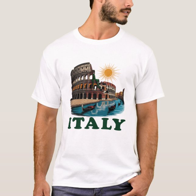 Italy Landmark Passion T-Shirt Design (Front)