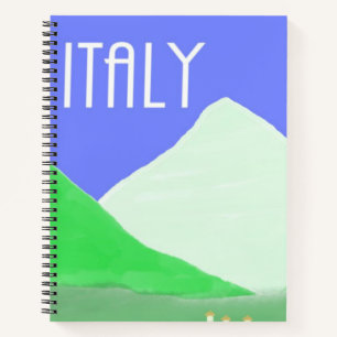 italy landscape painting art notebook