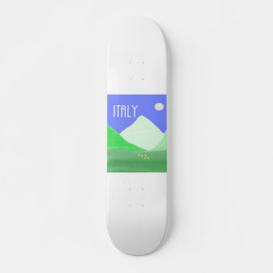 italy landscape painting art skateboard
