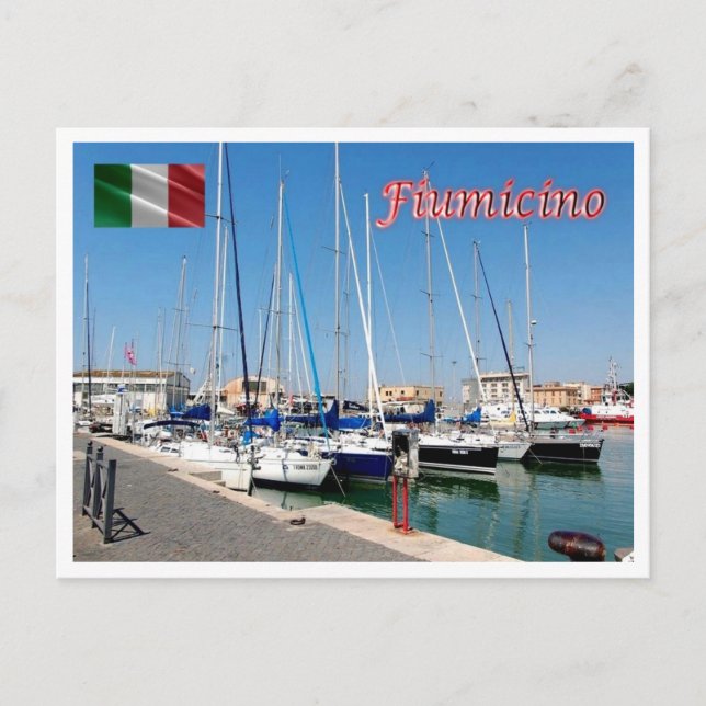 Italy - Lazio - Fiumicino - Harbour - Postcard (Front)