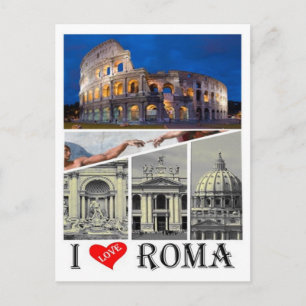 Italy - Lazio - Rome - I Love - Postcard