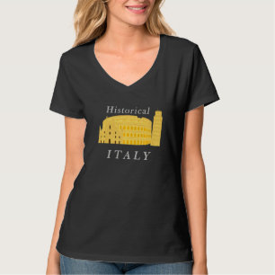 Italy Leaning Tower Of Pisa Colosseum Rome Milan C T-Shirt