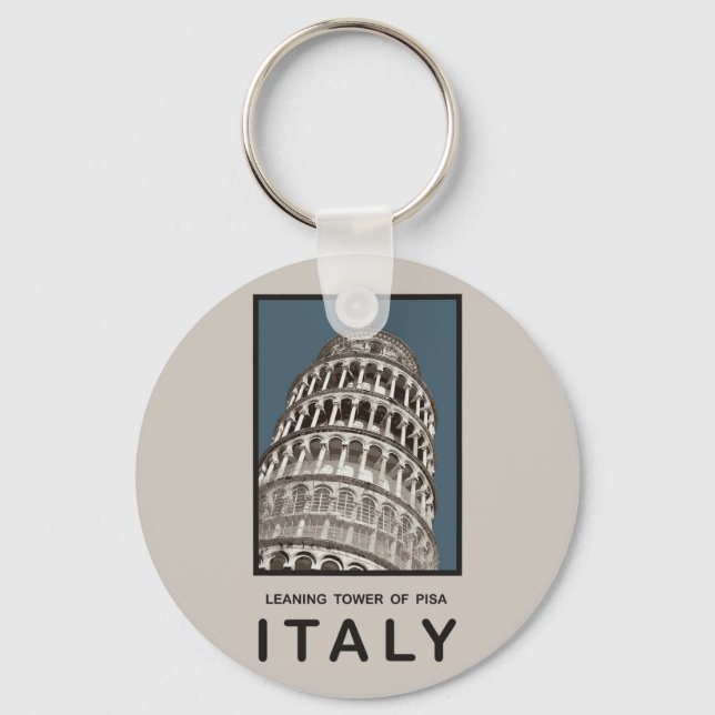 Italy Leaning Tower of Pisa Key Ring (Front)