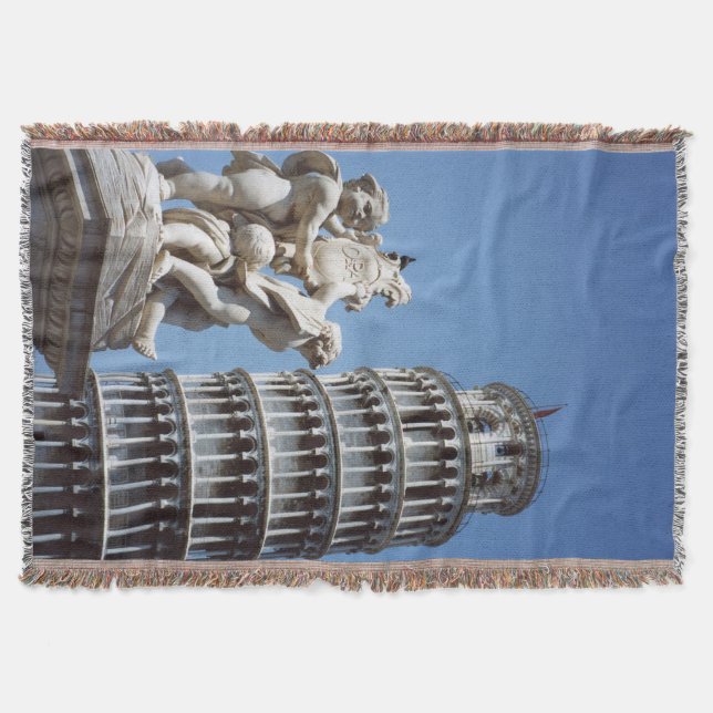 Italy Leaning Tower Of Pisa Souvenir Throw Blanket (Front)