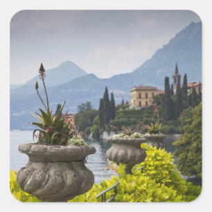 Italy, Lecco Province, Varenna. Villa Monastero, 2 Square Sticker