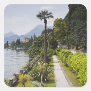 Italy, Lecco Province, Varenna. Villa Monastero, Square Sticker