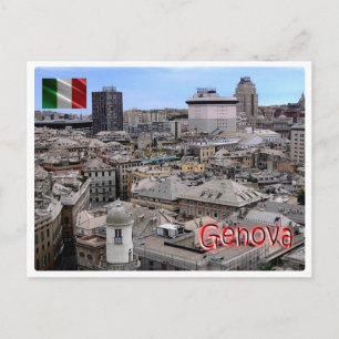 Italy - Liguria - Genoa - downtown - Postcard