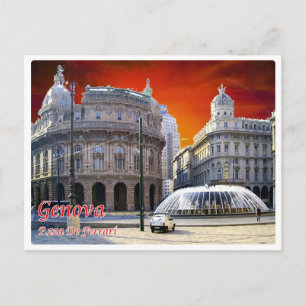 Italy - Liguria - Genoa - Piazza Ferrari - Postcard