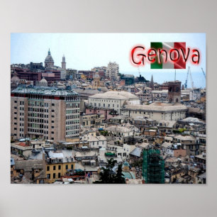Italy - Liguria - Genova - Harbour - Poster