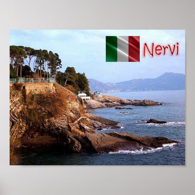 Italy - Liguria - Nervi - Cliff - Poster (Front)