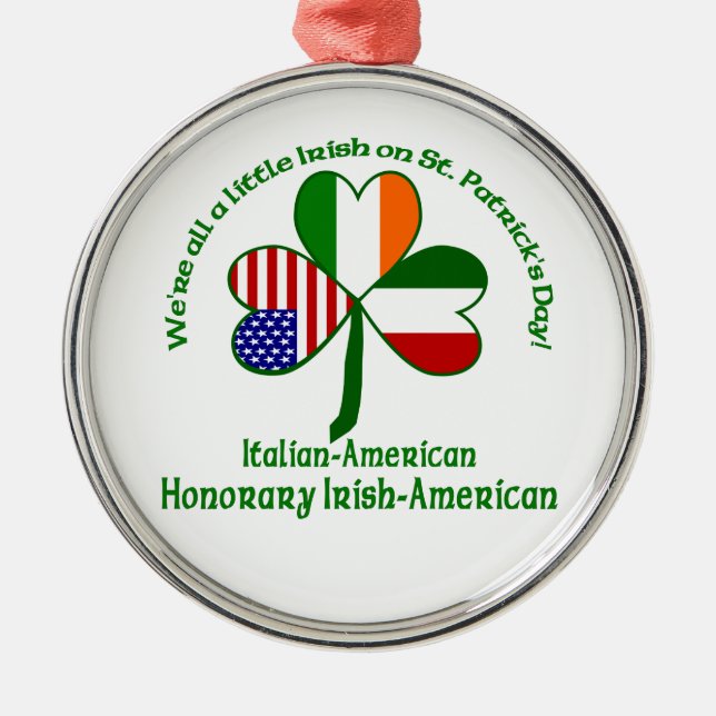 Italy Little Irish Metal Tree Decoration (Front)