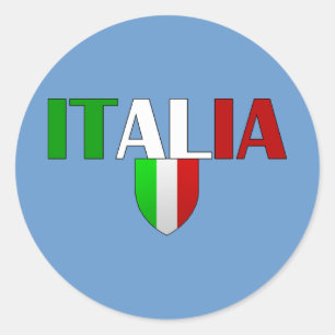 Italy logo flag of Italy shield for Italians Classic Round Sticker