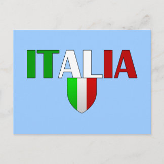Italy logo flag of Italy shield for Italians Postcard