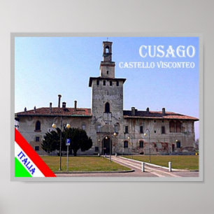 Italy - Lombardy - Cusago - Castle - Poster