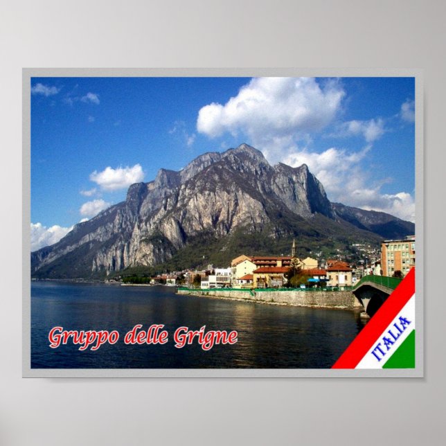Italy - Lombardy - Lake Como - Gruppo delle Grigne Poster (Front)