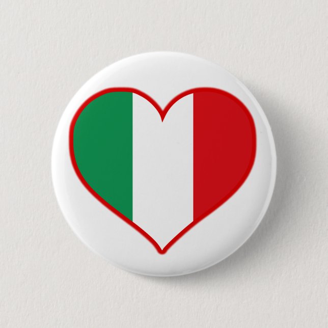 Italy Love 6 Cm Round Badge (Front)
