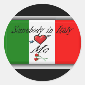 Italy love classic round sticker