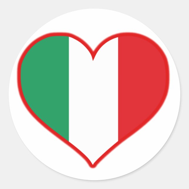 Italy Love Classic Round Sticker (Front)