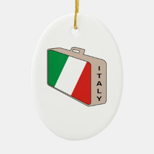 Italy Luggage Ceramic Tree Decoration